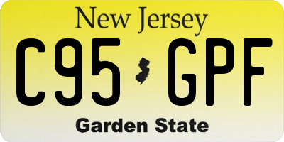 NJ license plate C95GPF
