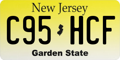NJ license plate C95HCF