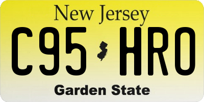 NJ license plate C95HRO