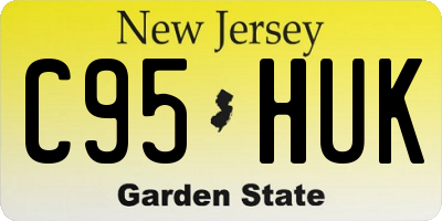 NJ license plate C95HUK