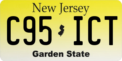 NJ license plate C95ICT