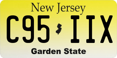 NJ license plate C95IIX