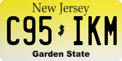 NJ license plate C95IKM