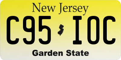 NJ license plate C95IOC