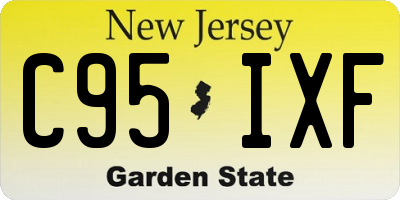 NJ license plate C95IXF