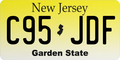 NJ license plate C95JDF