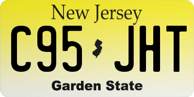 NJ license plate C95JHT