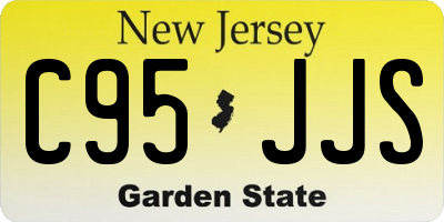 NJ license plate C95JJS