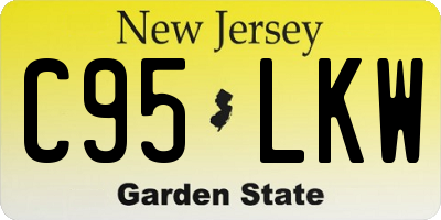NJ license plate C95LKW