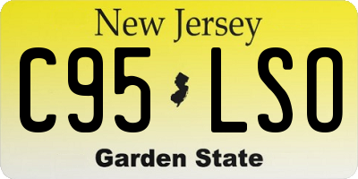 NJ license plate C95LSO