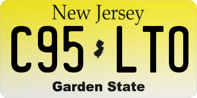 NJ license plate C95LTO