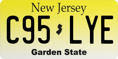 NJ license plate C95LYE