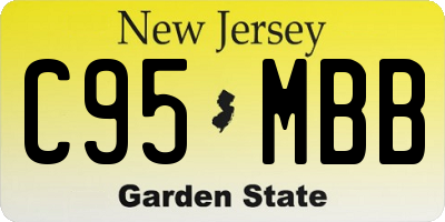 NJ license plate C95MBB