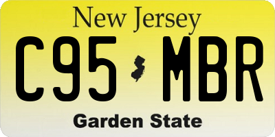 NJ license plate C95MBR