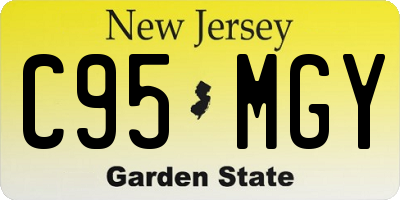 NJ license plate C95MGY