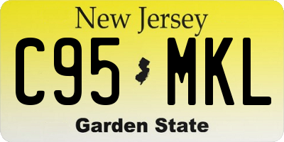 NJ license plate C95MKL