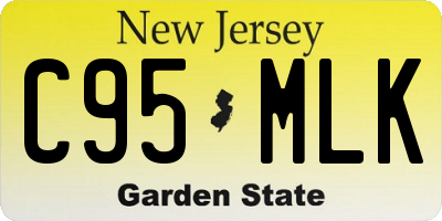 NJ license plate C95MLK