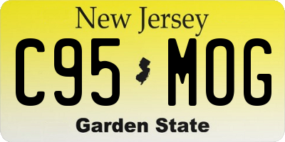 NJ license plate C95MOG