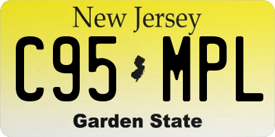 NJ license plate C95MPL