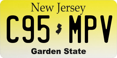 NJ license plate C95MPV