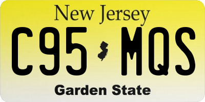 NJ license plate C95MQS