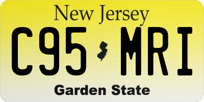 NJ license plate C95MRI