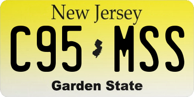 NJ license plate C95MSS