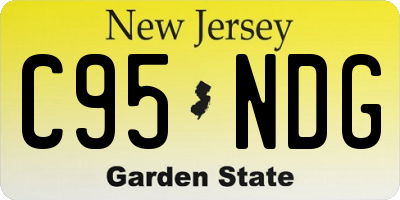 NJ license plate C95NDG