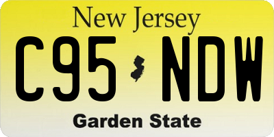 NJ license plate C95NDW