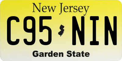 NJ license plate C95NIN
