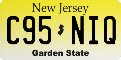 NJ license plate C95NIQ