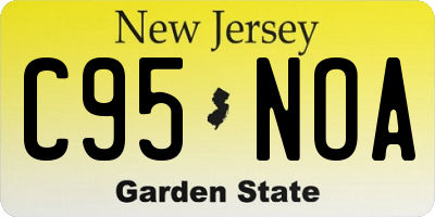 NJ license plate C95NOA