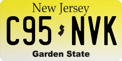 NJ license plate C95NVK