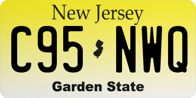 NJ license plate C95NWQ