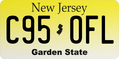 NJ license plate C95OFL