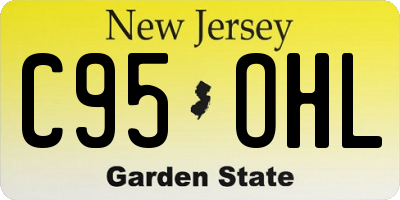 NJ license plate C95OHL