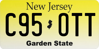 NJ license plate C95OTT