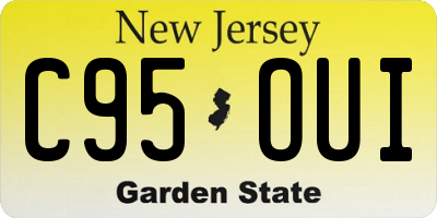 NJ license plate C95OUI