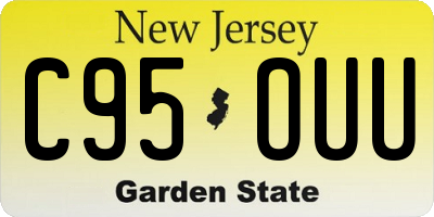 NJ license plate C95OUU