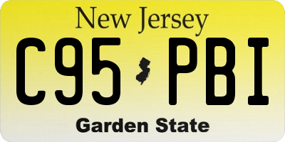 NJ license plate C95PBI
