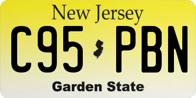NJ license plate C95PBN