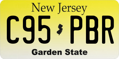 NJ license plate C95PBR