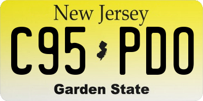 NJ license plate C95PDO