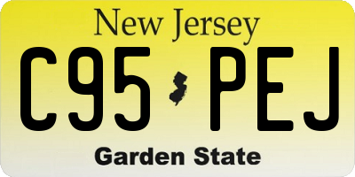 NJ license plate C95PEJ