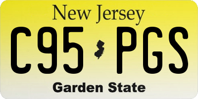 NJ license plate C95PGS