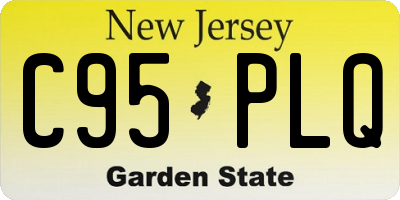 NJ license plate C95PLQ