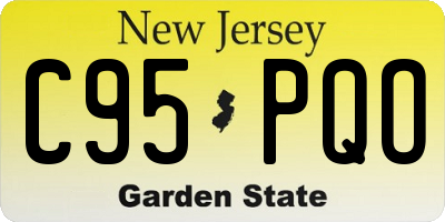 NJ license plate C95PQO
