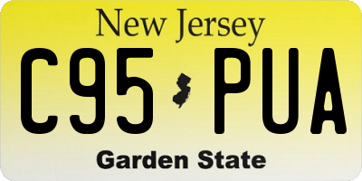 NJ license plate C95PUA
