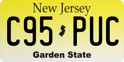 NJ license plate C95PUC