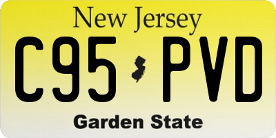 NJ license plate C95PVD
